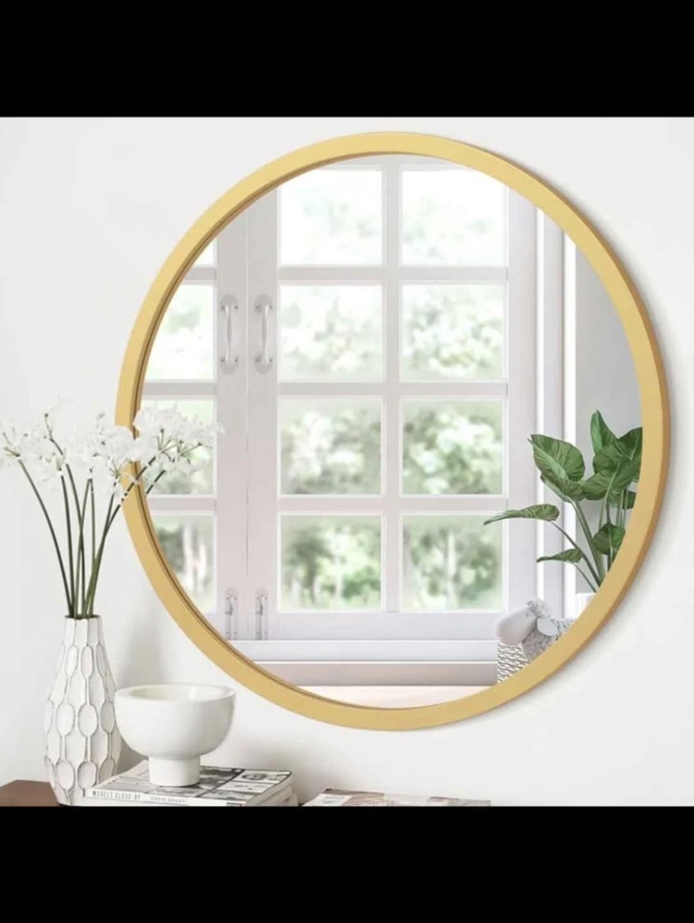 Gold Round Wall Mirror